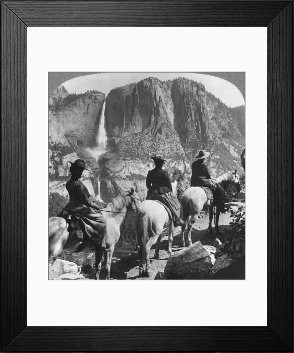 Framed Print : Yosemite Falls, from Glacier Point trail, Yosemite Valley, California, USA, 1901. Artist: Underwood & Underwood Framed Print : Yosemite Falls, from Glacier Point trail, Yosemite Valley, California, USA, 1901. Artist: Underwood & Underwood