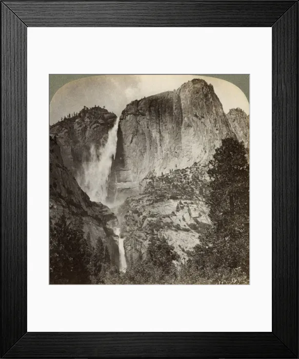 Framed Print : Yosemite Point and wind-blown Yosemite Falls, Yosemite Valley, California, USA, 1902. Artist: Underwood & Underwood Framed Print : Yosemite Point and wind-blown Yosemite Falls, Yosemite Valley, California, USA, 1902. Artist: Underwood & Underwood