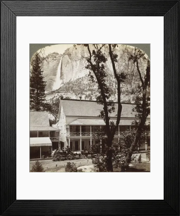 Framed Print : Sentinel Hotel, looking north across the valley to Yosemite Falls, California, USA, 1902. Artist: Underwood & Underwood Framed Print : Sentinel Hotel, looking north across the valley to Yosemite Falls, California, USA, 1902. Artist: Underwood & Underwood