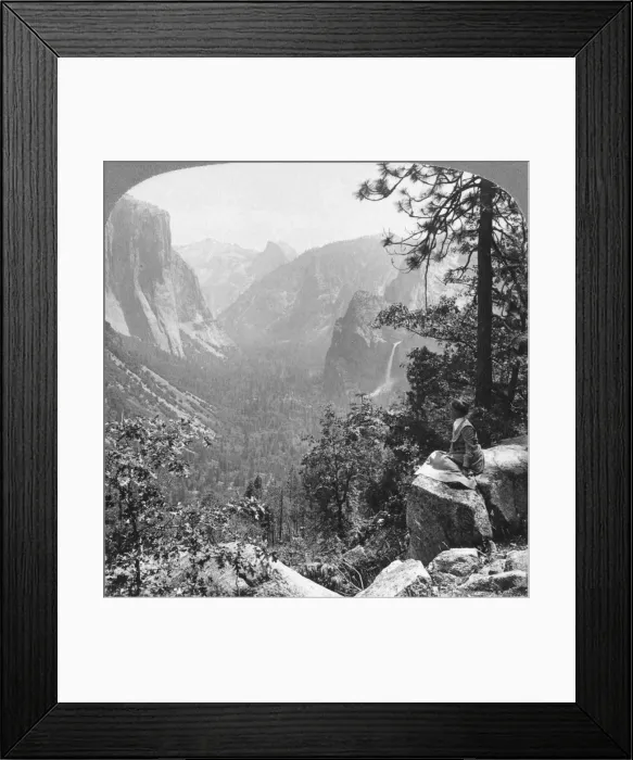 Framed Print : View from Inspiration Point through Yosemite Valley, California, USA, 1902. Artist: Underwood & Underwood Framed Print : View from Inspiration Point through Yosemite Valley, California, USA, 1902. Artist: Underwood & Underwood