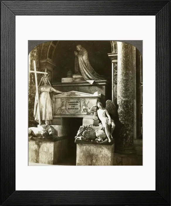 Framed Print : Tomb of Pope Clement XIII, St Peters Basilica, Rome, Italy. Artist: Underwood & Underwood Framed Print : Tomb of Pope Clement XIII, St Peters Basilica, Rome, Italy. Artist: Underwood & Underwood