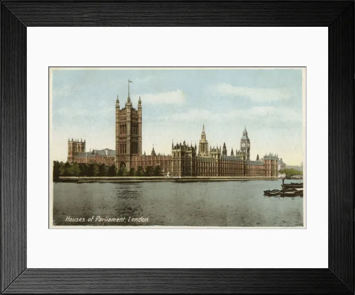 Framed Print : Houses of Parliament, Westminster, London, 20th century Framed Print : Houses of Parliament, Westminster, London, 20th century