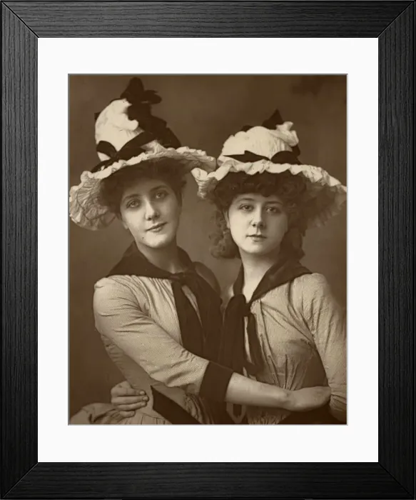 Framed Print : Two Roses ;Maude Millett and Annie Hughes, British actresses, 1888. Artist: W&D Downey