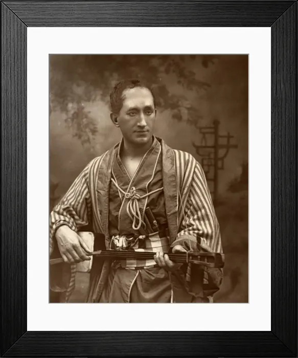 Framed Print : Durward Lely, Scottish opera singer, in Gilbert and Sullivans The Mikado, 1887. Artist: Ernest Barraud Framed Print : Durward Lely, Scottish opera singer, in Gilbert and Sullivans The Mikado, 1887. Artist: Ernest Barraud