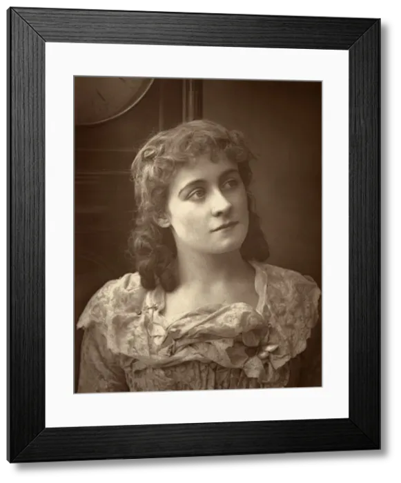 Framed Print : Kate Rorke, British actress, in Sophia, 1887. Artist: Ernest Barraud Framed Print : Kate Rorke, British actress, in Sophia, 1887. Artist: Ernest Barraud