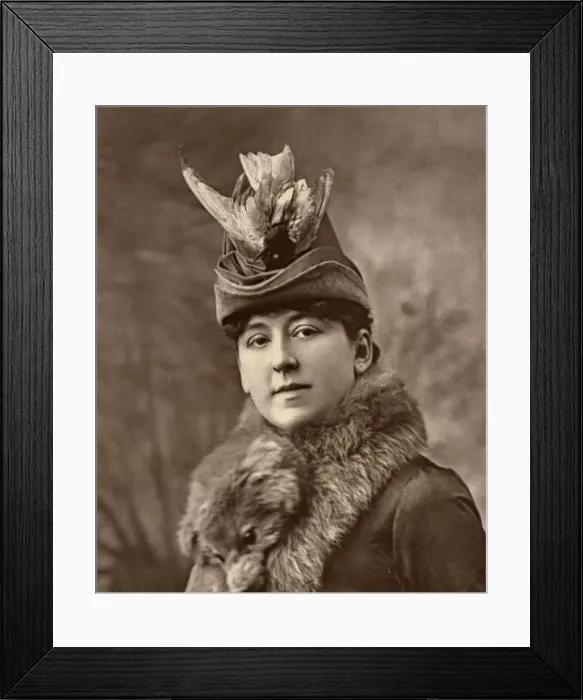 Framed Print : Amy Roselle, British actress, 1887. Artist: Ernest Barraud Framed Print : Amy Roselle, British actress, 1887. Artist: Ernest Barraud