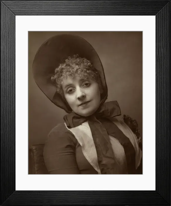 Framed Print : Kate Santley, American-born British actress, singer, comedienne, and theatre manager, 1883. Artist: St Jamess Photographic Co Framed Print : Kate Santley, American-born British actress, singer, comedienne, and theatre manager, 1883. Artist: St Jamess Photographic Co
