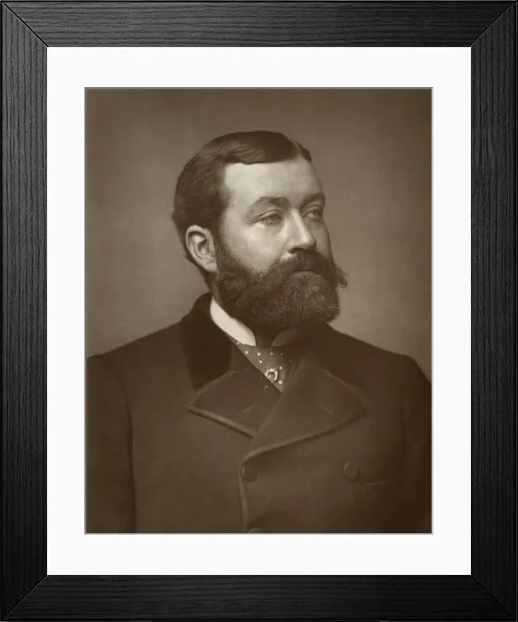 Framed Print : George Robert Sims, British journalist, poet, dramatist and novelist, 1884. Artist: St Jamess Photographic Co Framed Print : George Robert Sims, British journalist, poet, dramatist and novelist, 1884. Artist: St Jamess Photographic Co