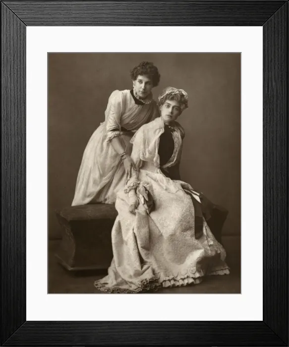 Framed Print : British actresses Eweretta Lawrence and Grace Otway in On Change, 1886. Artist: Barraud Framed Print : British actresses Eweretta Lawrence and Grace Otway in On Change, 1886. Artist: Barraud