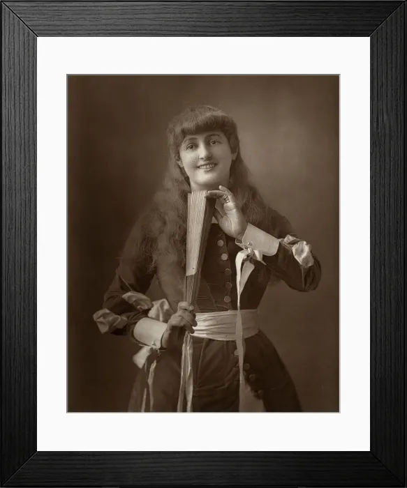 Framed Print : British actress Alice Atherton in Oliver Grumble, 1886. Artist: Barraud Framed Print : British actress Alice Atherton in Oliver Grumble, 1886. Artist: Barraud