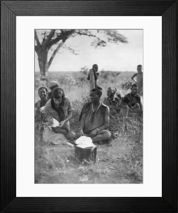Framed Print : Stella Court Treatt tending a sick baby, Bulawayo to Dett, Southern Rhodesia, c1924-c1925 (1927). Artist: Thomas A Glover Framed Print : Stella Court Treatt tending a sick baby, Bulawayo to Dett, Southern Rhodesia, c1924-c1925 (1927). Artist: Thomas A Glover