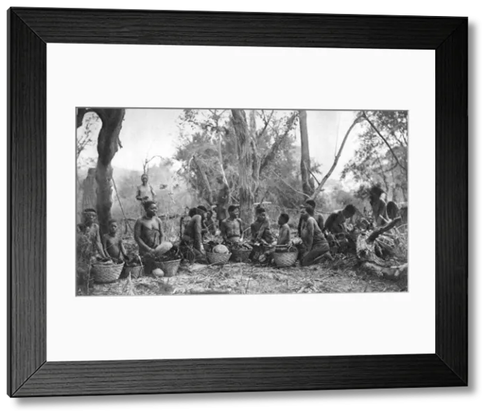 Framed Print : Native women with baskets of hippo meat, Karoo, South Africa, 1924 (1927). Artist: Thomas A Glover Framed Print : Native women with baskets of hippo meat, Karoo, South Africa, 1924 (1927). Artist: Thomas A Glover