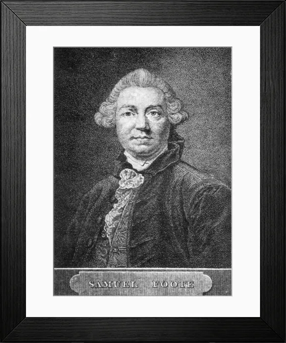 Framed Print : Samuel Foote, 18th century English playwright, actor, and theatre manager, 1886 Framed Print : Samuel Foote, 18th century English playwright, actor, and theatre manager, 1886