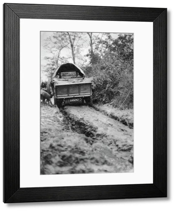 Framed Print : Ploughing through mud, Bulawayo to Dett, Southern Rhodesia, c1924-c1925 (1927). Artist: Thomas A Glover Framed Print : Ploughing through mud, Bulawayo to Dett, Southern Rhodesia, c1924-c1925 (1927). Artist: Thomas A Glover