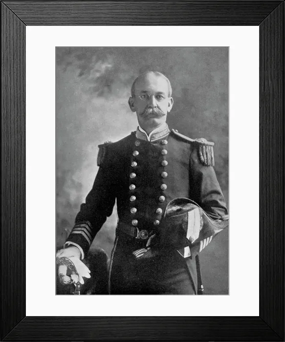 Framed Print : Charles Dwight Sigsbee, American naval officer, 1898