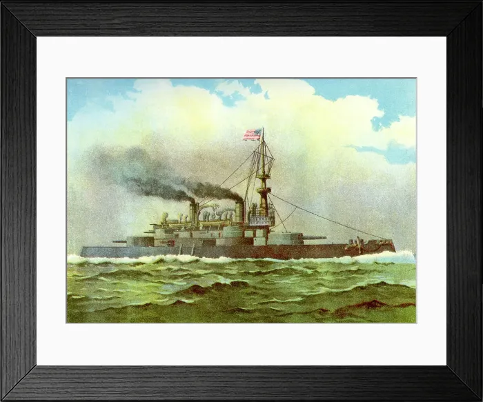 Framed Print : The Oregons race for Cuba, 1898 Framed Print : The Oregons race for Cuba, 1898
