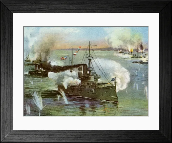 Framed Print : The Olympia at Manila, 1898 Framed Print : The Olympia at Manila, 1898