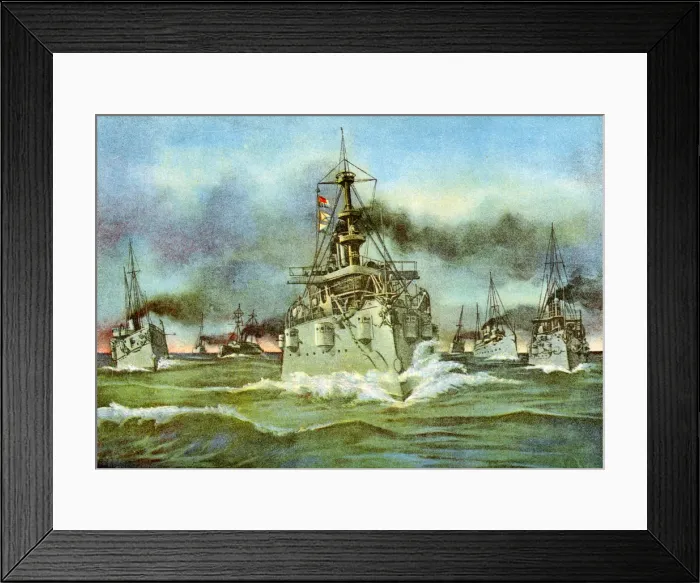 Framed Print : The Flying Squadron, Spanish-American War, 1898 Framed Print : The Flying Squadron, Spanish-American War, 1898