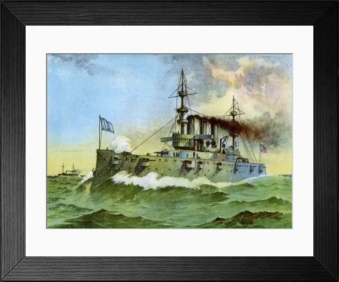 Framed Print : USS New York, American armoured cruiser, 1898 Framed Print : USS New York, American armoured cruiser, 1898