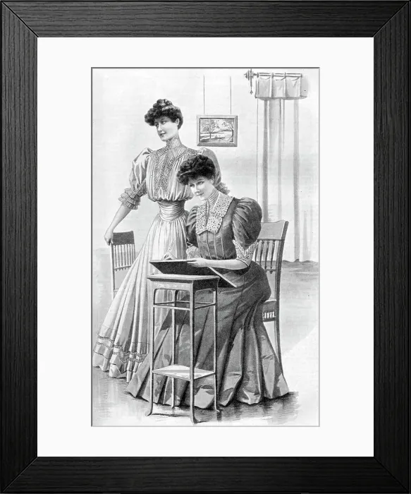 Framed Print : Girls attire for November 1905 Framed Print : Girls attire for November 1905