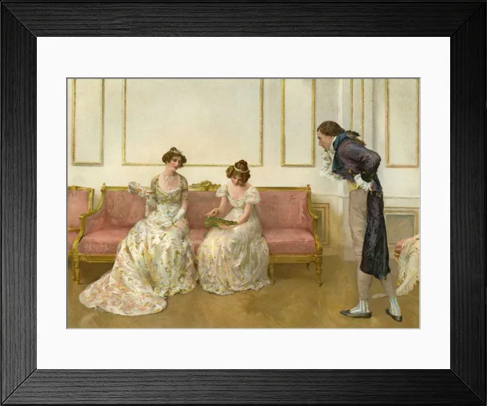 Framed Print : In Doubt, 1905. Artist: G Whitehead & Co Framed Print : In Doubt, 1905. Artist: G Whitehead & Co