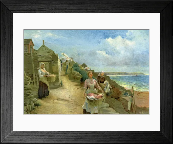 Framed Print : Washing Day, 1905. Artist: Alf Cooke Framed Print : Washing Day, 1905. Artist: Alf Cooke