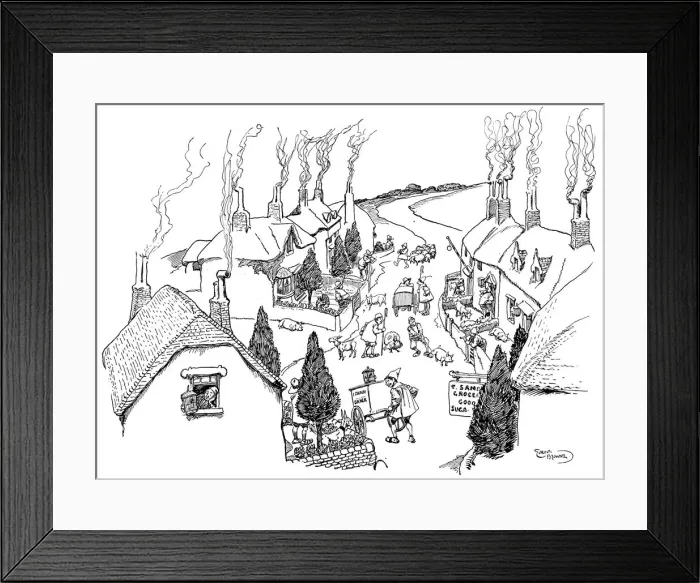 Framed Print : A village, the most cheerful in the world, 1906. Artist: Gordon Frederick Browne Framed Print : A village, the most cheerful in the world, 1906. Artist: Gordon Frederick Browne