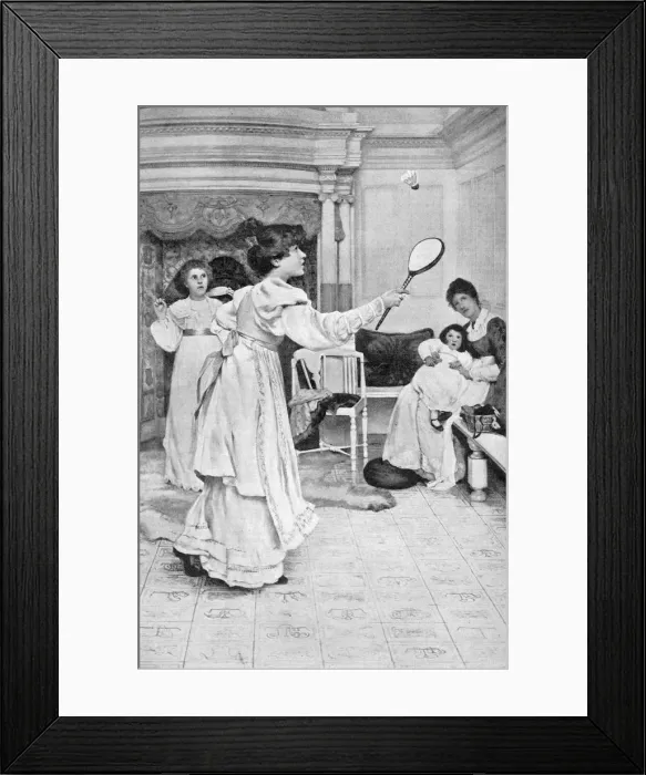 Framed Print : Battledore and Shuttlecock, 1906 Framed Print : Battledore and Shuttlecock, 1906