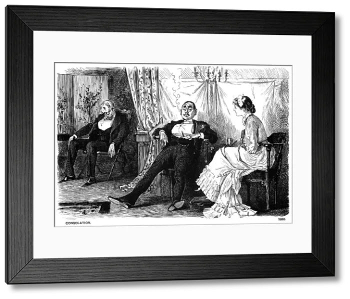 Framed Print : Consolation, 1880 (1891). Artist: George du Maurier Framed Print : Consolation, 1880 (1891). Artist: George du Maurier