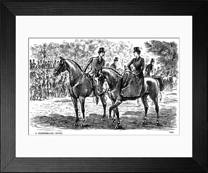 Framed Print : A Business-like Offer, 1886 (1891). Artist: George du Maurier Framed Print : A Business-like Offer, 1886 (1891). Artist: George du Maurier