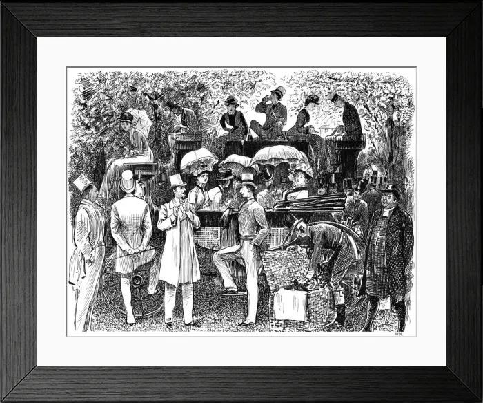 Framed Print : A Reminiscence of Lords Cricket Ground (Eton vs Harrow), 1878 (1891). Artist: George du Maurier Framed Print : A Reminiscence of Lords Cricket Ground (Eton vs Harrow), 1878 (1891). Artist: George du Maurier