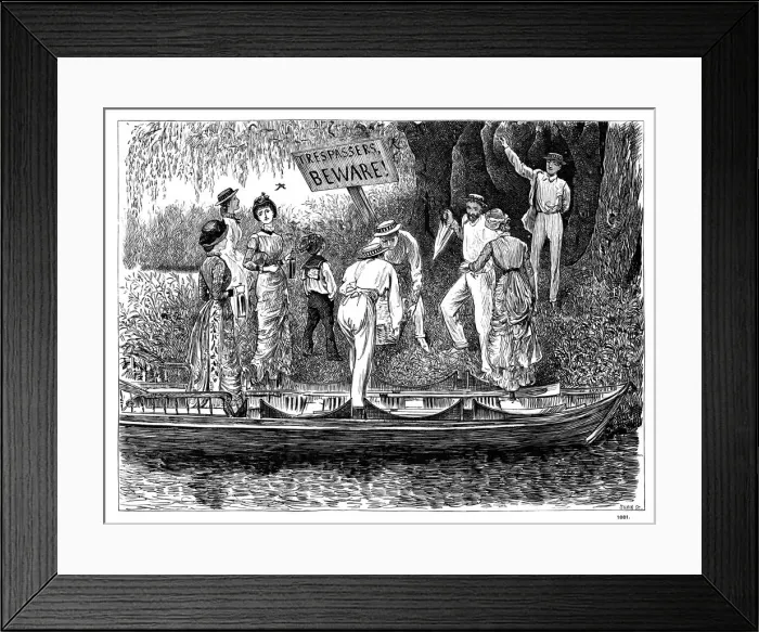 Framed Print : The Terrors of the Law, 1881 (1891). Artist: George du Maurier Framed Print : The Terrors of the Law, 1881 (1891). Artist: George du Maurier