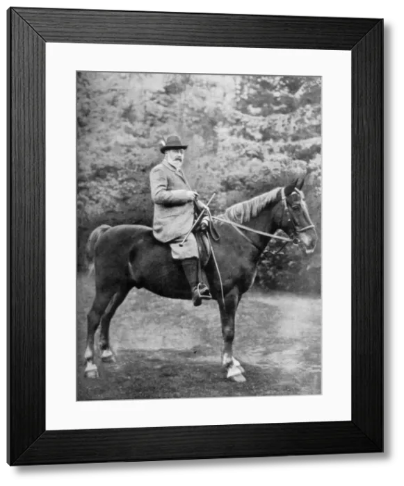 Framed Print : King Edward VII riding to the coverts at Sandringham, Norfolk, c1902-c1910 (1910). Artist: Knights-Whittome Framed Print : King Edward VII riding to the coverts at Sandringham, Norfolk, c1902-c1910 (1910). Artist: Knights-Whittome