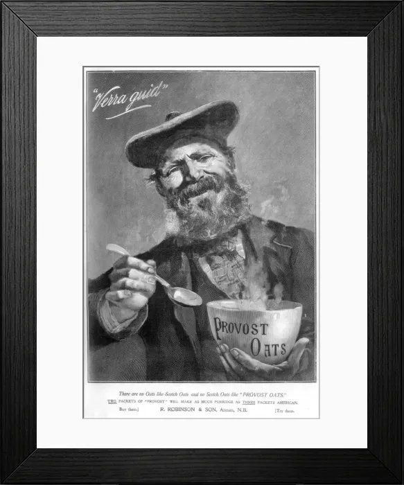 Framed Print : Advertisement for Provost Oats, 1901 Framed Print : Advertisement for Provost Oats, 1901