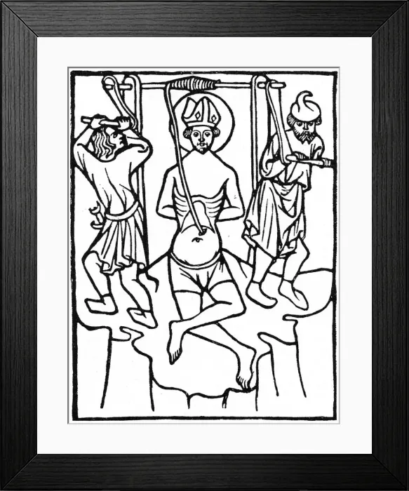 Framed Print : St Erasmus, c1400 (1964) Framed Print : St Erasmus, c1400 (1964)