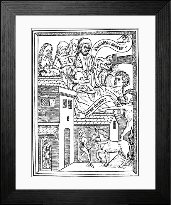 Framed Print : Temptation to Avarice, c1465 (1964) Framed Print : Temptation to Avarice, c1465 (1964)