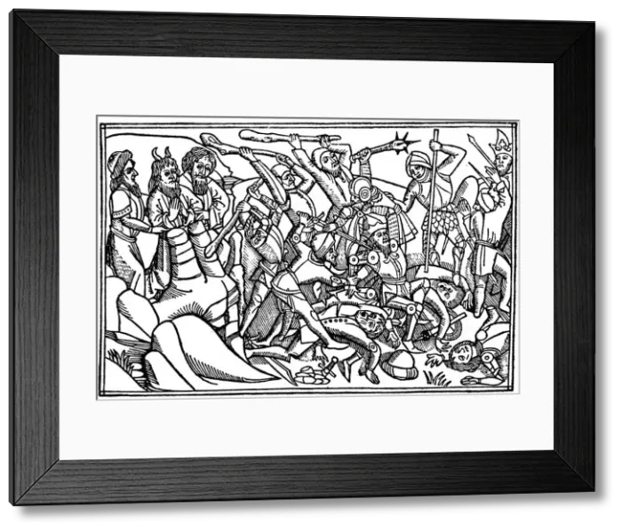 Framed Print : Moses praying for the victory of Israel, 1480 (1964) Framed Print : Moses praying for the victory of Israel, 1480 (1964)