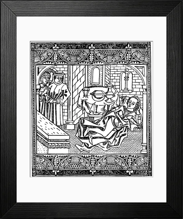 Framed Print : The wife of Xanthus asleep, 1485 (1964) Framed Print : The wife of Xanthus asleep, 1485 (1964)