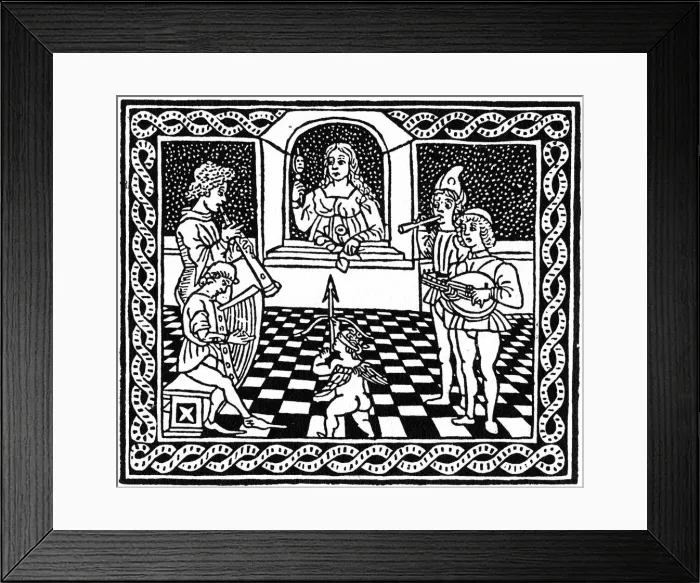 Framed Print : Venetian woodcut, c1500 (1964) Framed Print : Venetian woodcut, c1500 (1964)