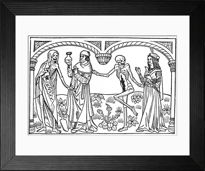 Framed Print : The Doctor and the Lover with their dead Selves, 1485 (1964) Framed Print : The Doctor and the Lover with their dead Selves, 1485 (1964)