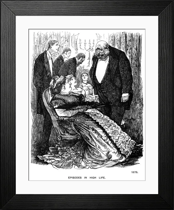 Framed Print : Episodes in High Life, 1879 (1891). Artist: George du Maurier Framed Print : Episodes in High Life, 1879 (1891). Artist: George du Maurier