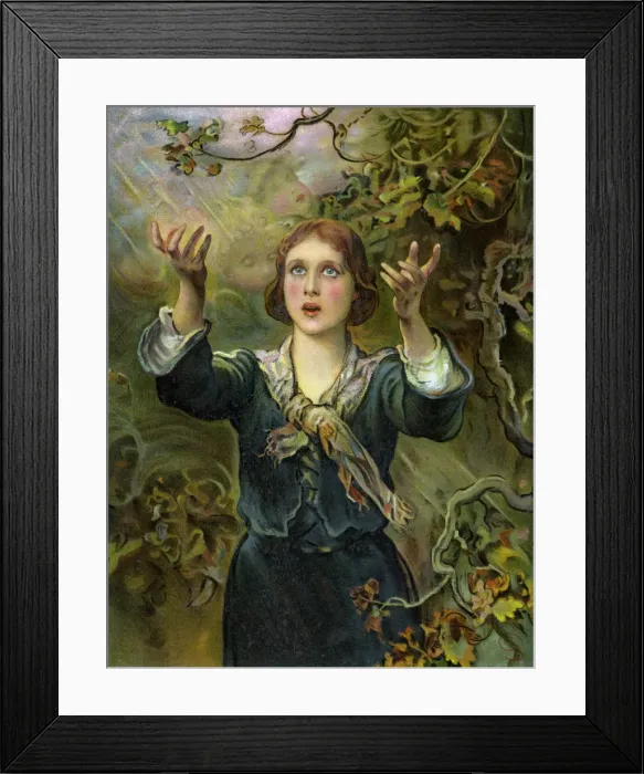 Framed Print : Joan of Arc, 15th century French patriot and martyr, 1906 Framed Print : Joan of Arc, 15th century French patriot and martyr, 1906
