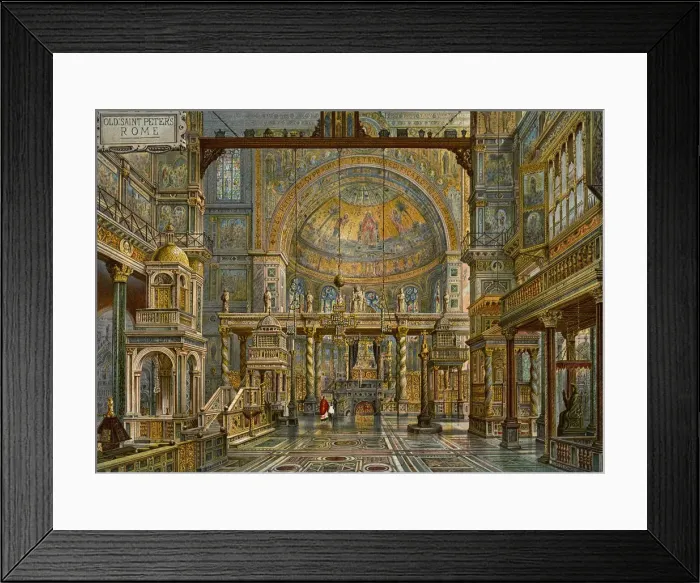 Framed Print : Restoration of Old St Peters, Rome, 1907. Artist: HW Brewer