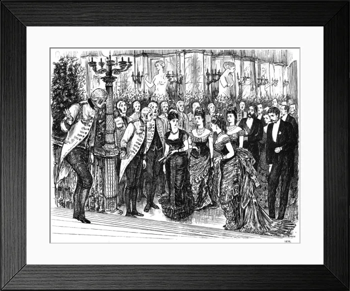 Framed Print : Awkward Incident in Fashionable Life, 1876 (1891). Artist: Swain Framed Print : Awkward Incident in Fashionable Life, 1876 (1891). Artist: Swain