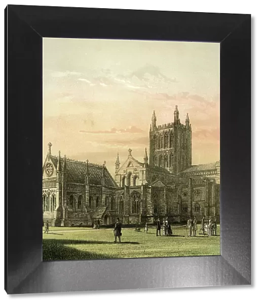 Hereford Cathedral, Herefordshire, c1870. Artist: Hanhart