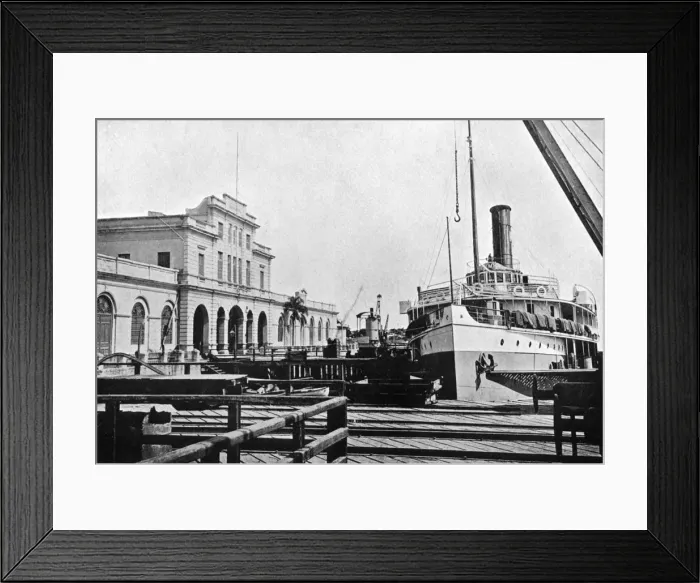 Framed Print : River steamer at the Customs House, Asuncion, Paraguay, 1911 Framed Print : River steamer at the Customs House, Asuncion, Paraguay, 1911