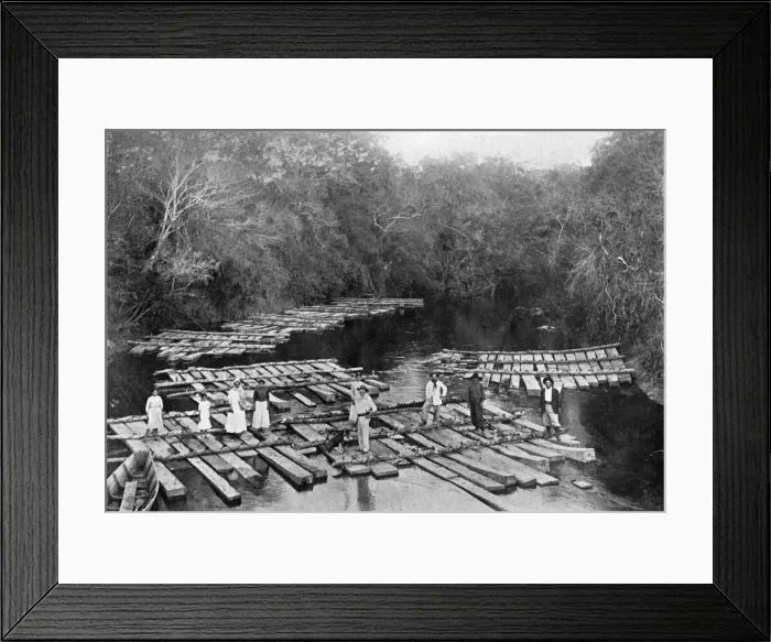 Framed Print : Rafts on the Tebicuary-mi River, Paraguay, 1911 Framed Print : Rafts on the Tebicuary-mi River, Paraguay, 1911