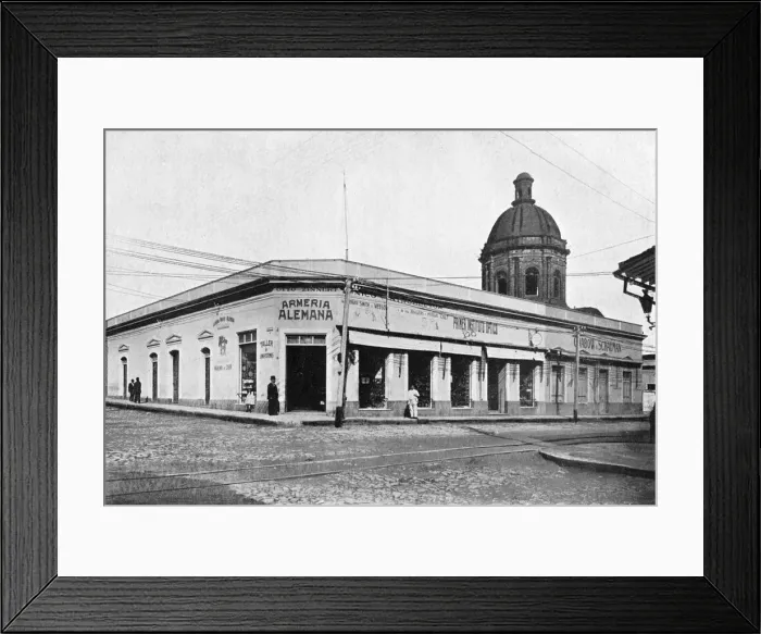 Framed Print : Calle Palmas, Asuncion, Paraguay, 1911 Framed Print : Calle Palmas, Asuncion, Paraguay, 1911