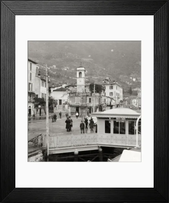 Framed Print : View of Moltrasio on the shore of Lake Como, Italy, 20th century Framed Print : View of Moltrasio on the shore of Lake Como, Italy, 20th century
