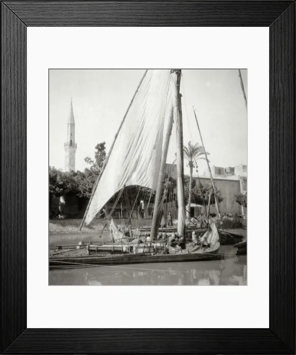 Framed Print : On the Mahmoudiyah Canal, Alexandria, Egypt, 20th century. Artist: J Dearden Holmes Framed Print : On the Mahmoudiyah Canal, Alexandria, Egypt, 20th century. Artist: J Dearden Holmes